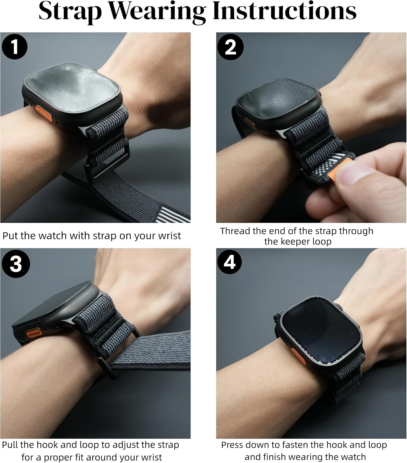 Nylon Strap Compatible with Apple Watch Ultra 49mm, Series 11 46mm