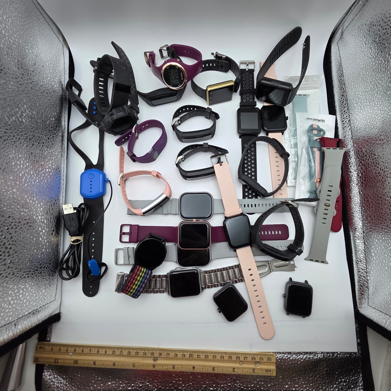 Smart Watch Lot Parts Repair Untested Fitness Tracker 2 lb Mixed Models