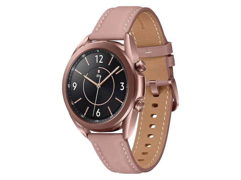 Samsung Galaxy Watch3 SM-R850 41mm Stainless Steel Case + Leather Strap – BRONZE