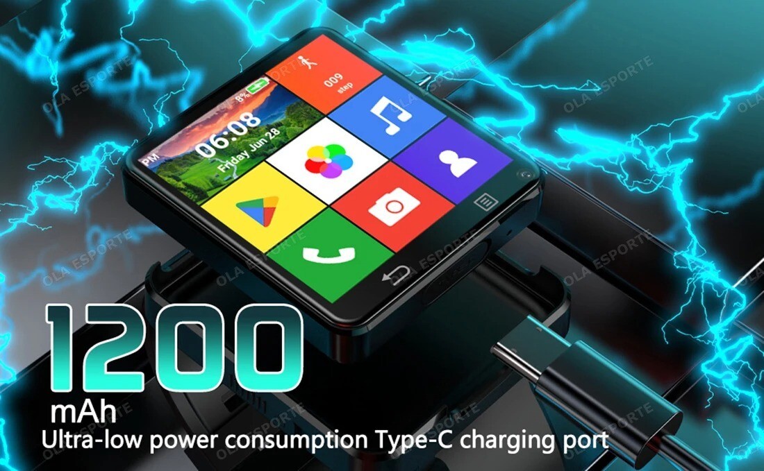 Mini Smartphone Watch Connected 0.1oz Android 11 Screen HD 2.64 ” 1200MAH