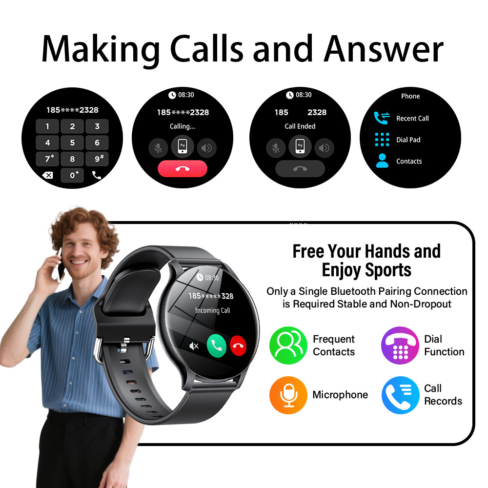 2026 Smart Watch For Men/Women, Waterproof Smartwatch Bluetooth iPhone Samsung*
