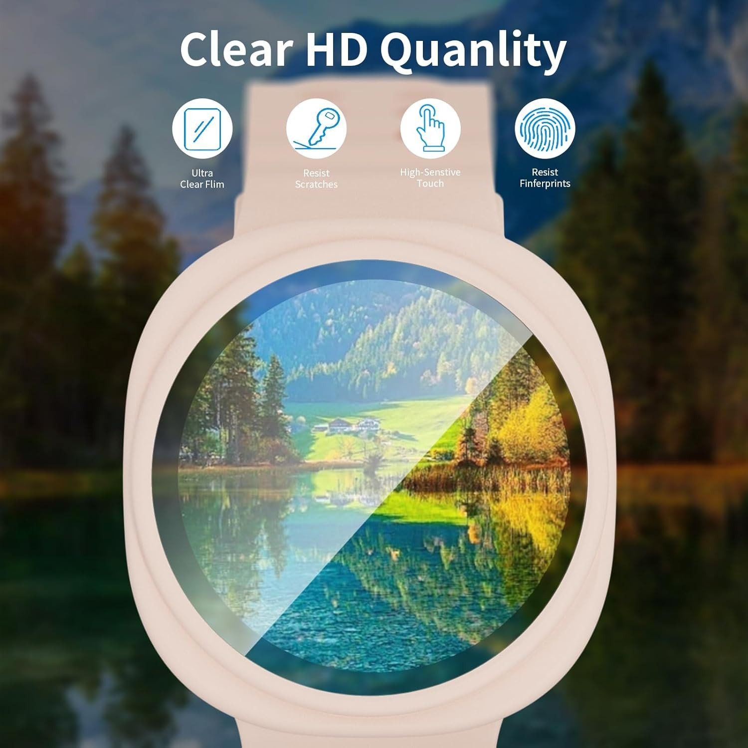 5+5 Pack Cases for Galaxy Watch 8 44mm with Bumper and Screen Protector, Mixed C