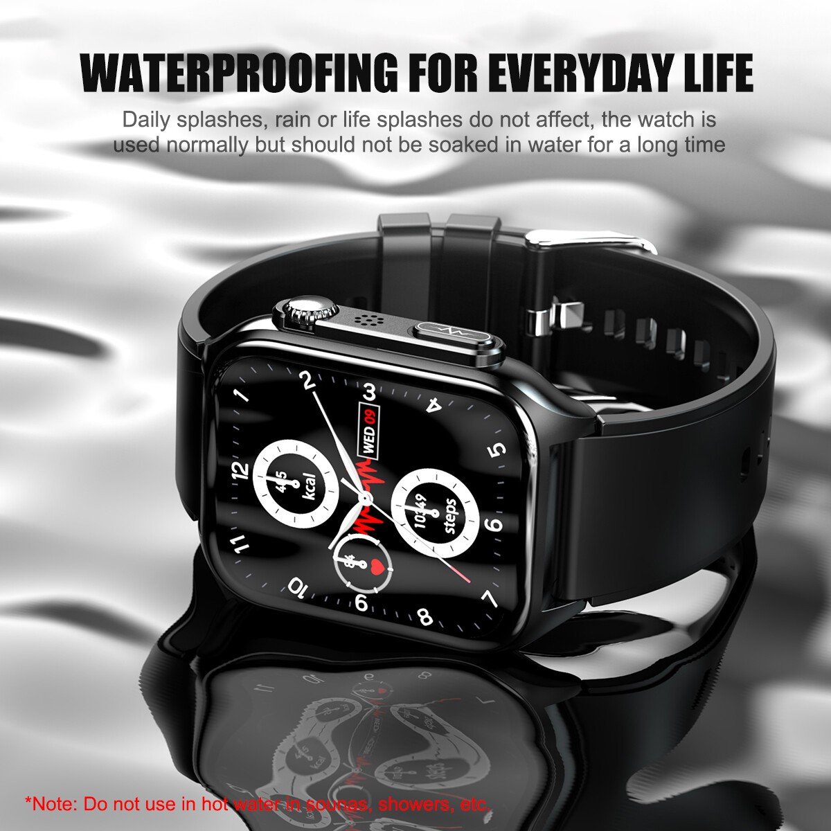 E500 Smart Watch Men BT Call ECG BP SpO2 Body Temp Health Fitness Tracker 1.96″