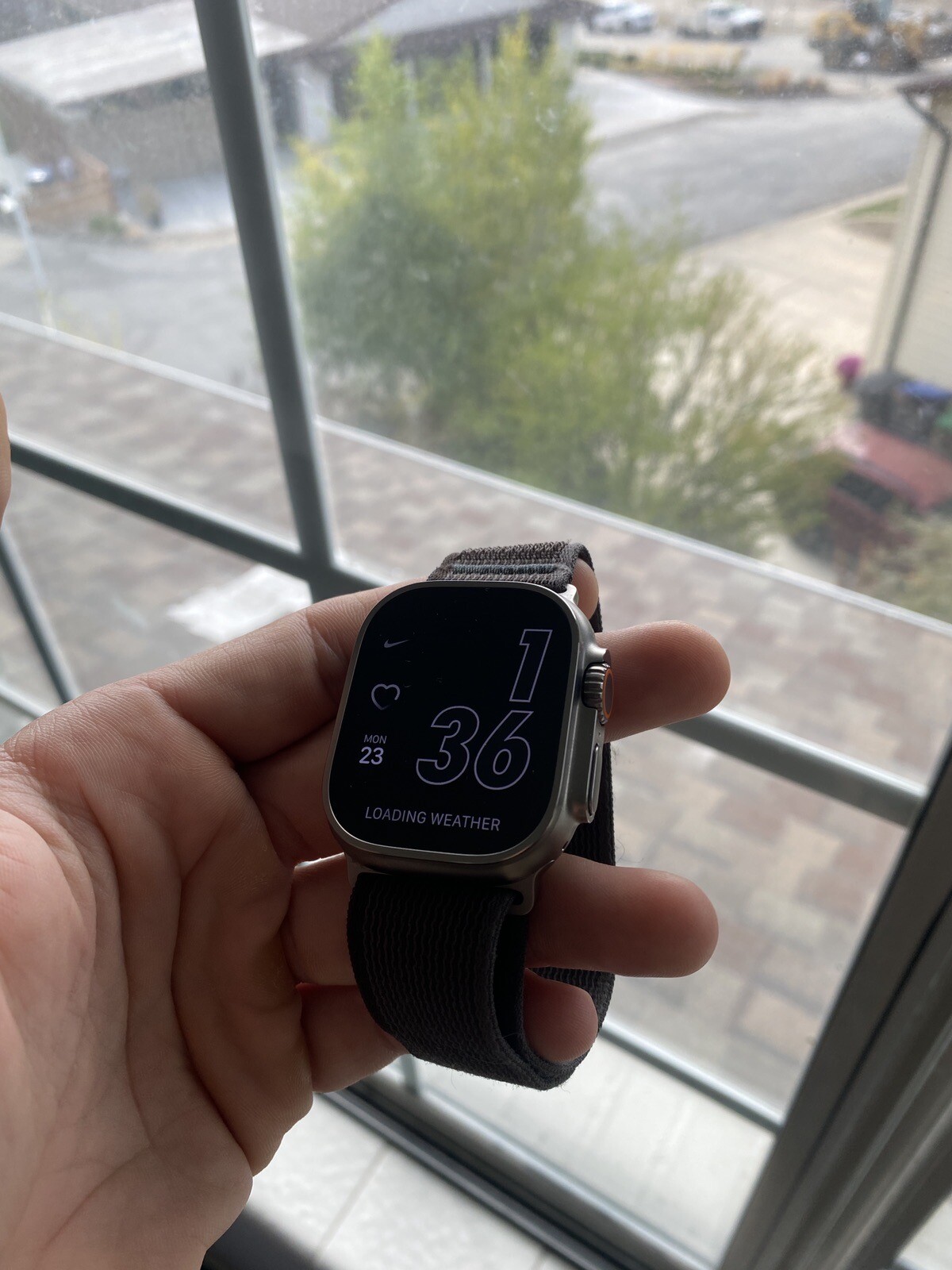 Apple Watch Ultra 49mm Titanium Case with Black/Gray Trail Loop, M/L (GPS +…