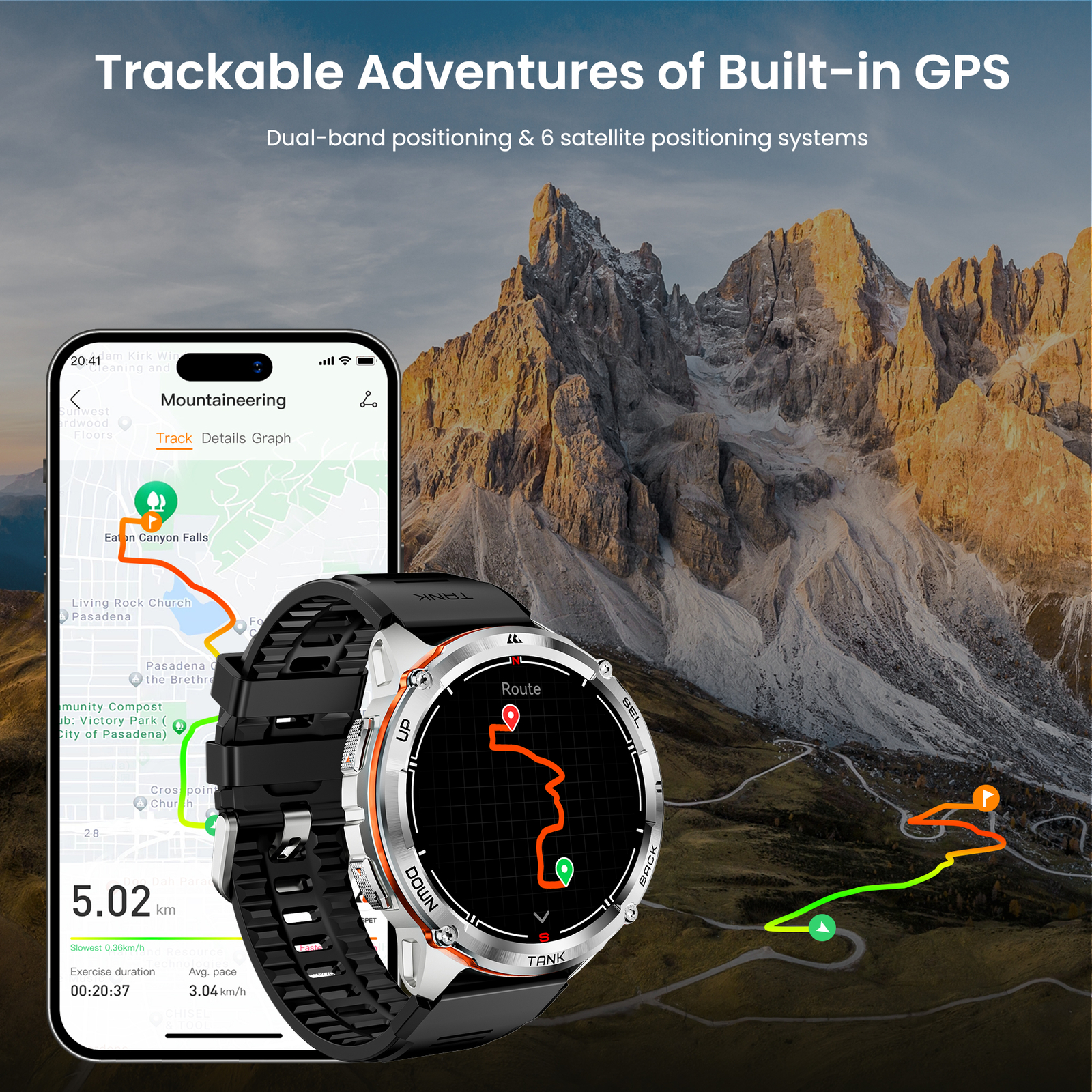 2025 KOSPET TANK T3 Ultra2 Smart Watch Men GPS 480mAh Battery 50M Waterproof NEW