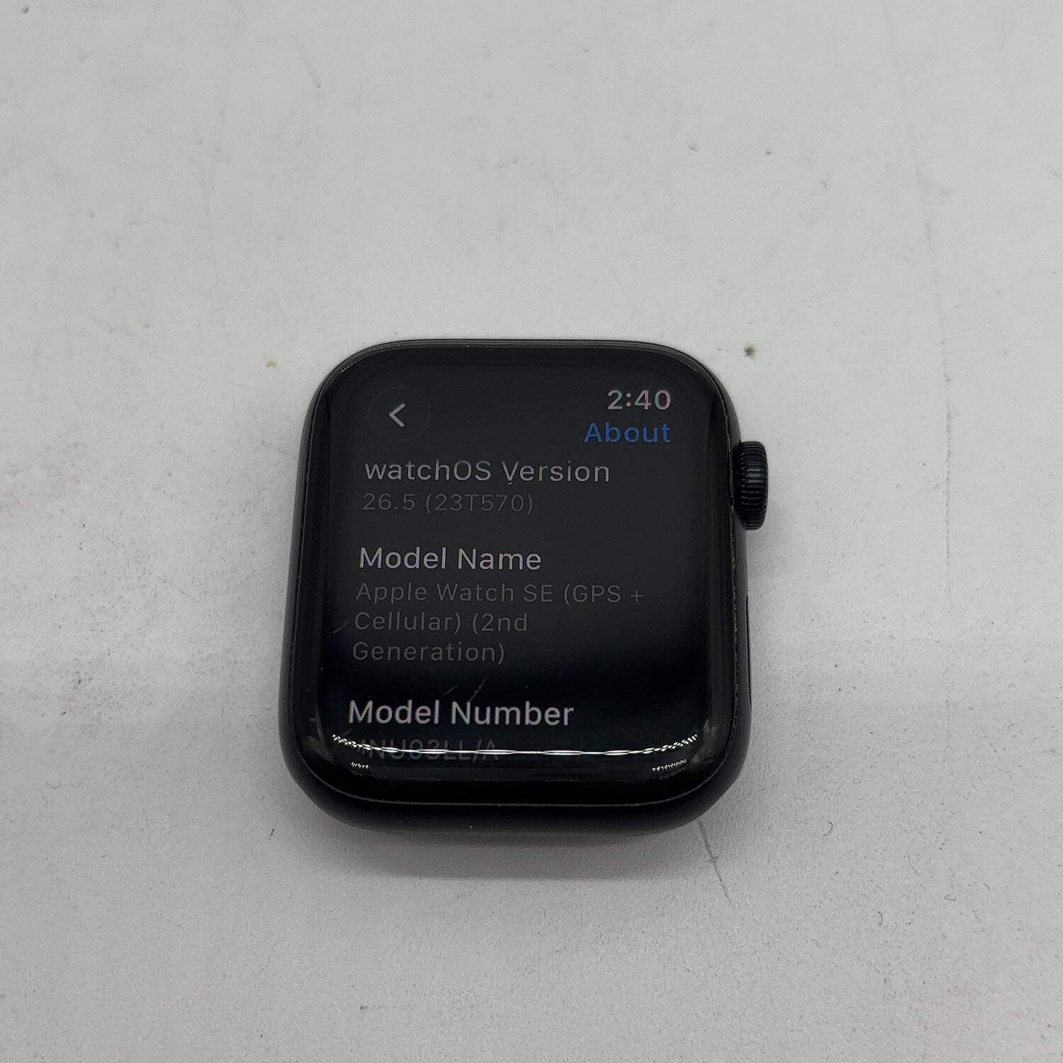 Unlocked Apple Watch SE 2nd Gen 40MM Midnight Aluminum MNU03LL/A Face Only