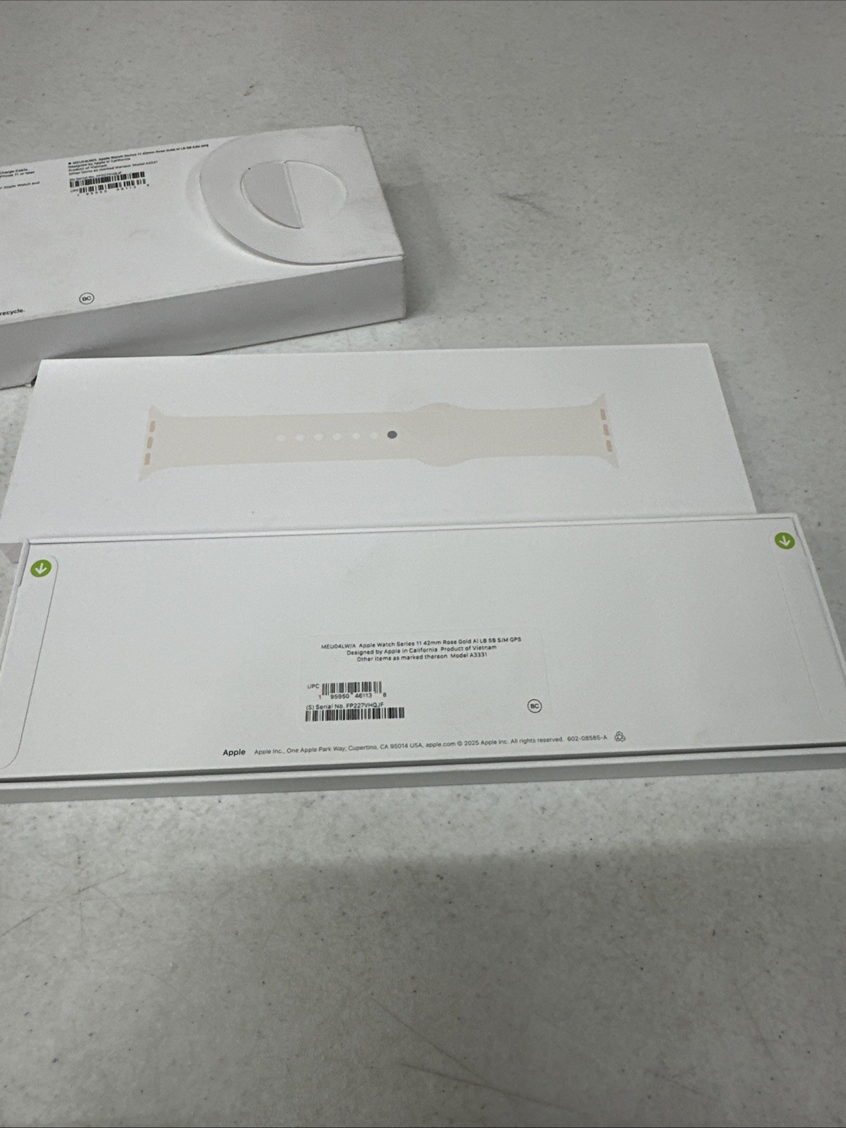 Apple Watch Series 11 GPS 42mm Rose Gold w Light Blush Band S/M 2025 $349 Sealed