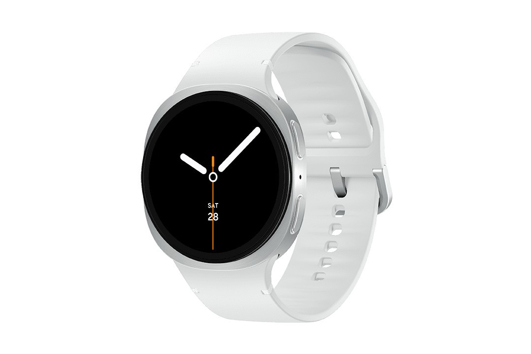 New , Samsung Galaxy Watch8 44mm Bluetooth Smart Watch, Silver, White Band