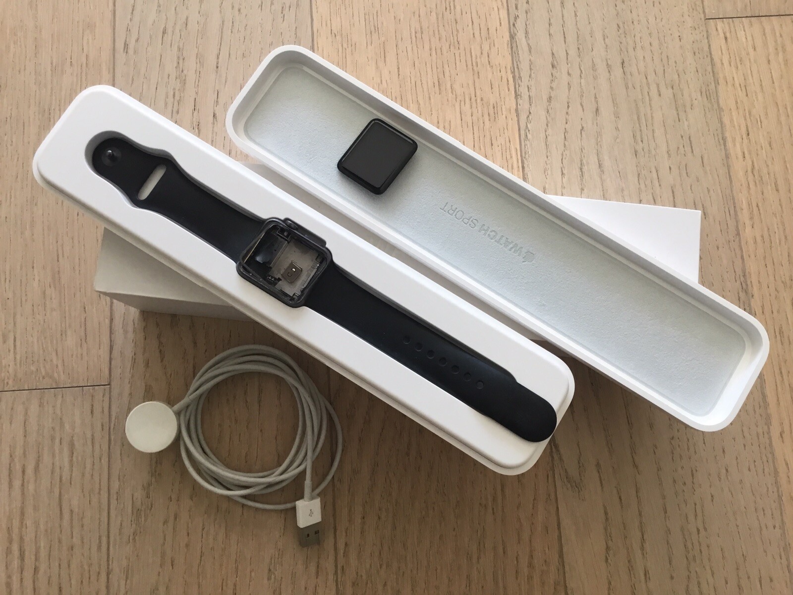 Parts Apple Watch Series 1 38MM S/M Black Sport Band MP022LL/A Read Description