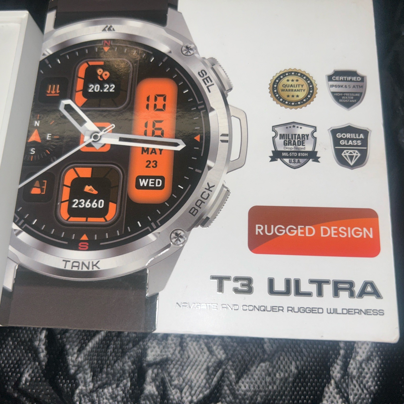 TANK T3 Ultra GPS Smart Watch Men GPS Sports Tracking 50M Waterproof