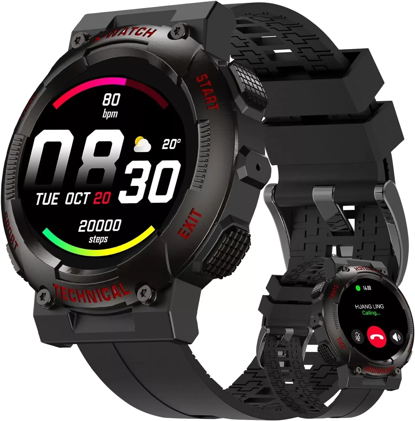 Kingstar Smart Watches for Men – 1.32″ Full Touch Smart Watch for Android iPhone