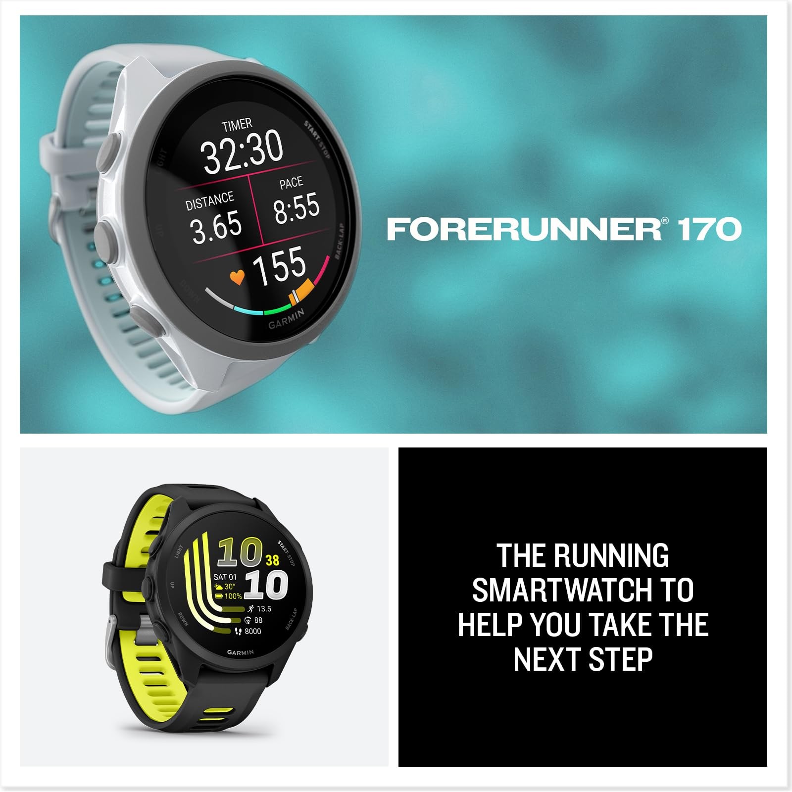 Garmin Forerunner 170 GPS Running Smartwatch with Advanced Training Features