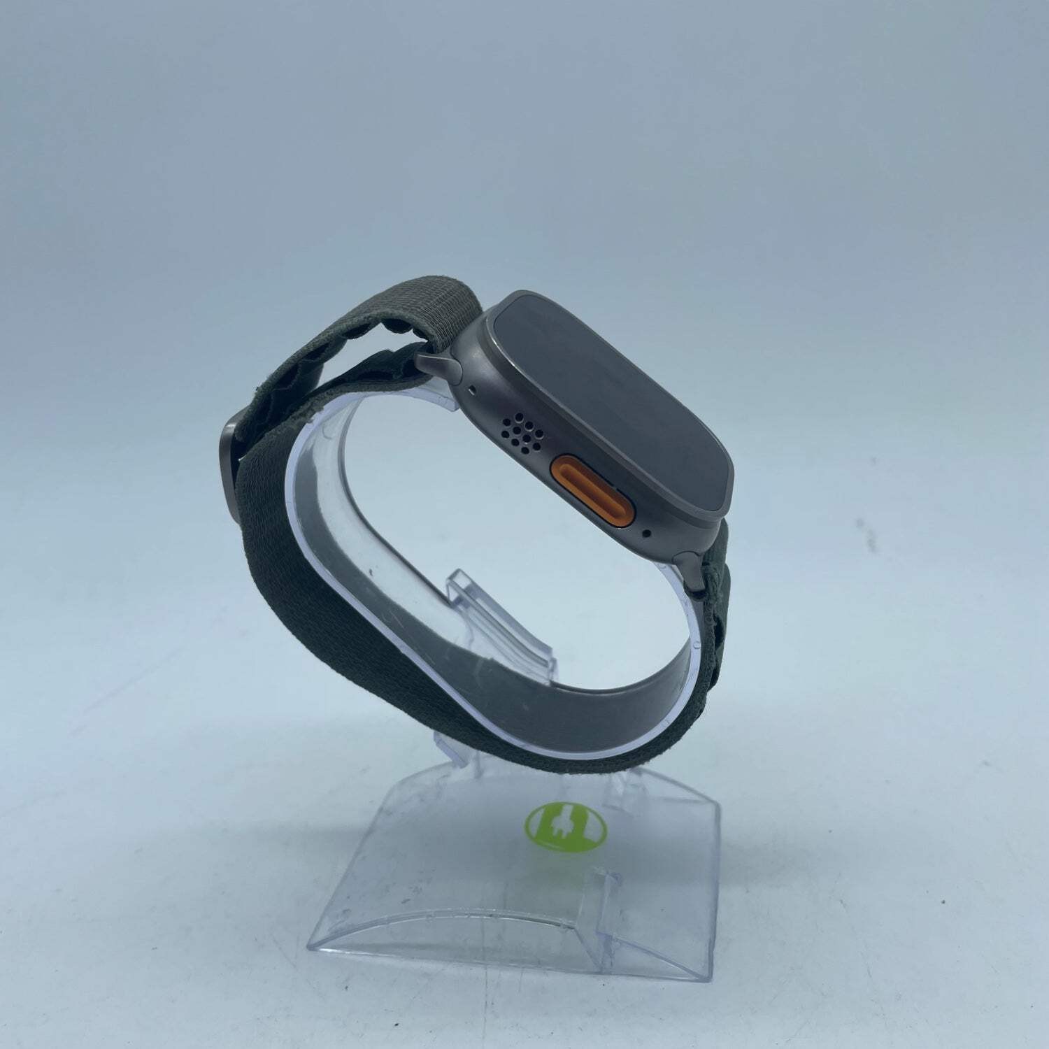 Unlocked Apple Watch Ultra 49MM Natural Titanium Green Gray Solo Loop MQW3LL/A