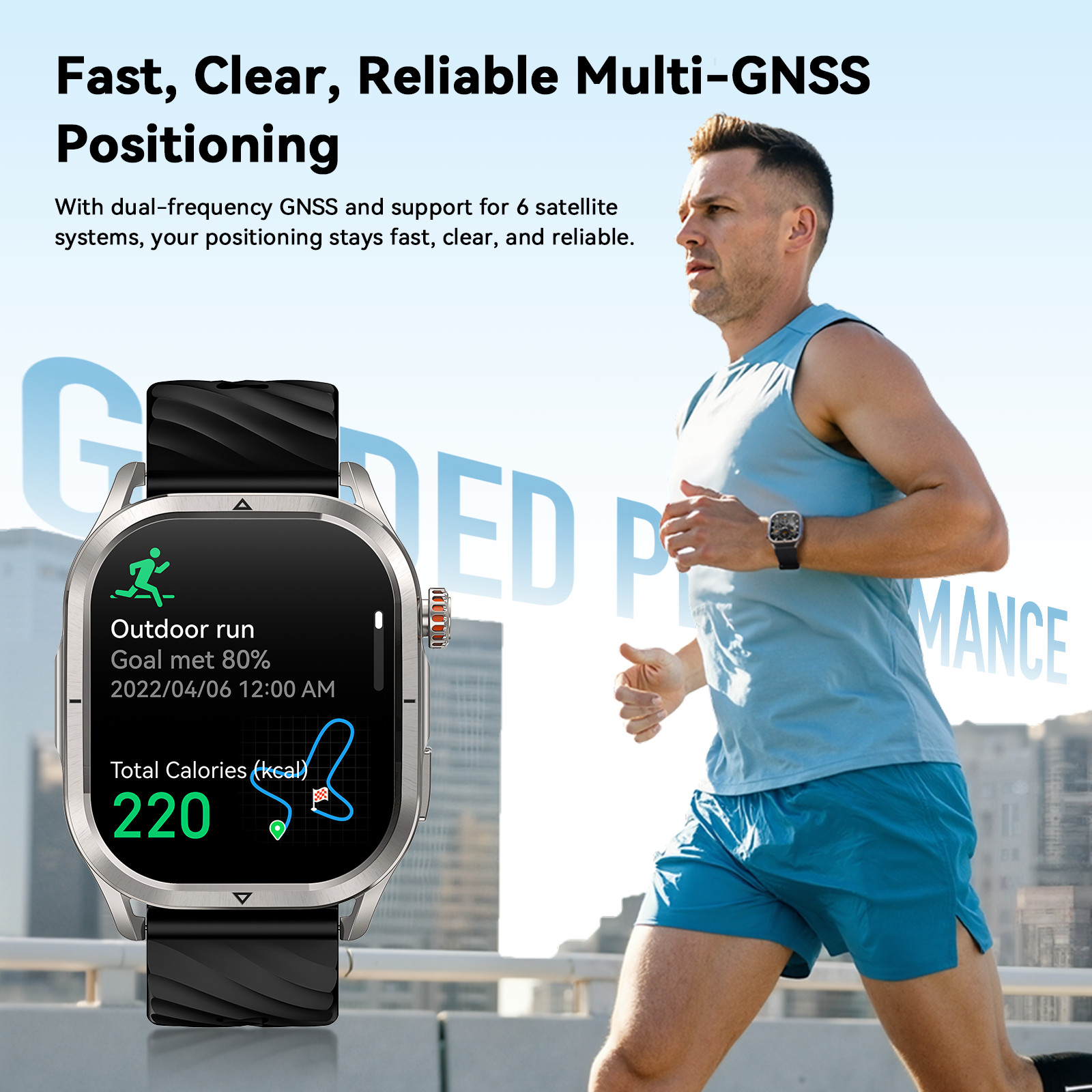 KOSPET MAGIC P10 GPS Smart Watch Men Women 50M Waterproof Urban Sports Watch NEW