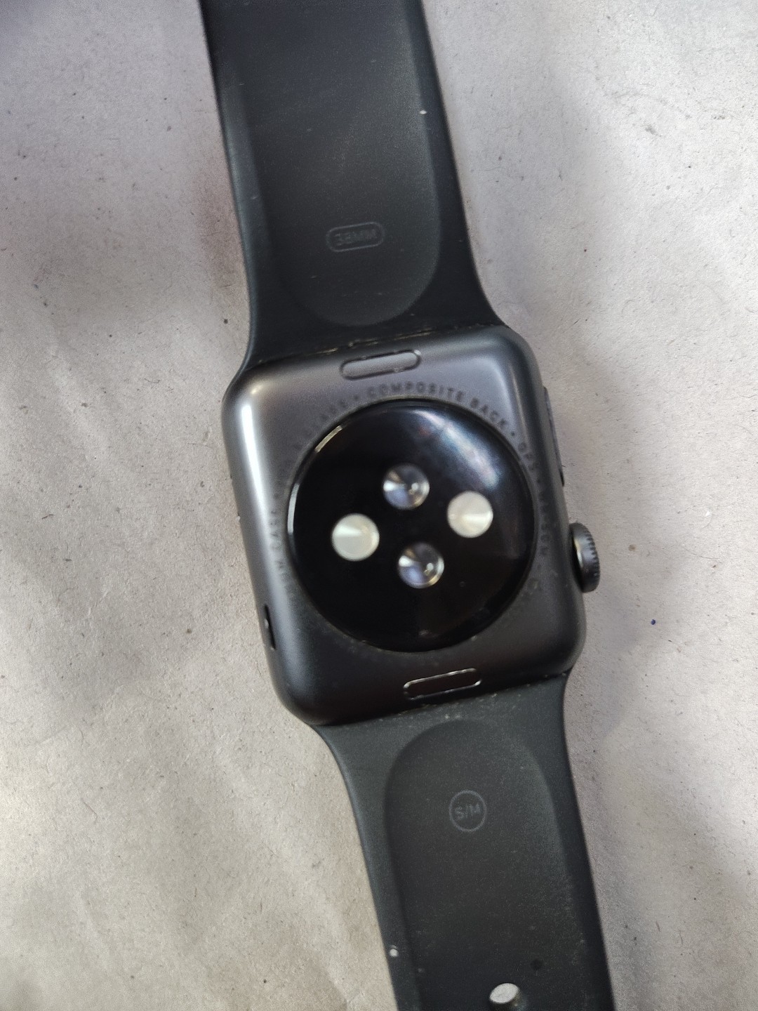Apple Watch Series 3 38mm Space Gray Aluminium Case with Black Sport Band (GPS +