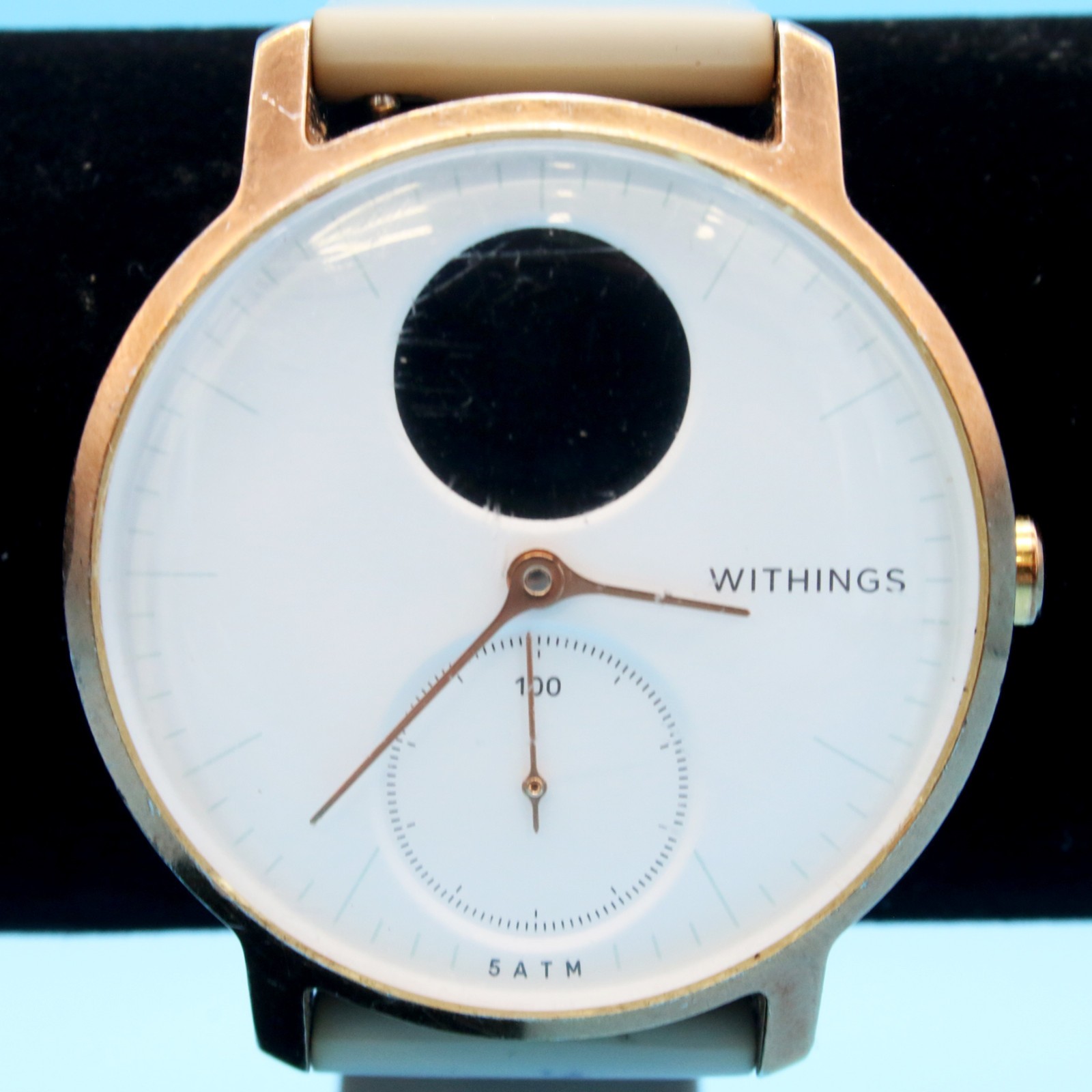 Withings Steel HR Hybrid Smartwatch White Gold Gray Fitness Heart Rate Tracker