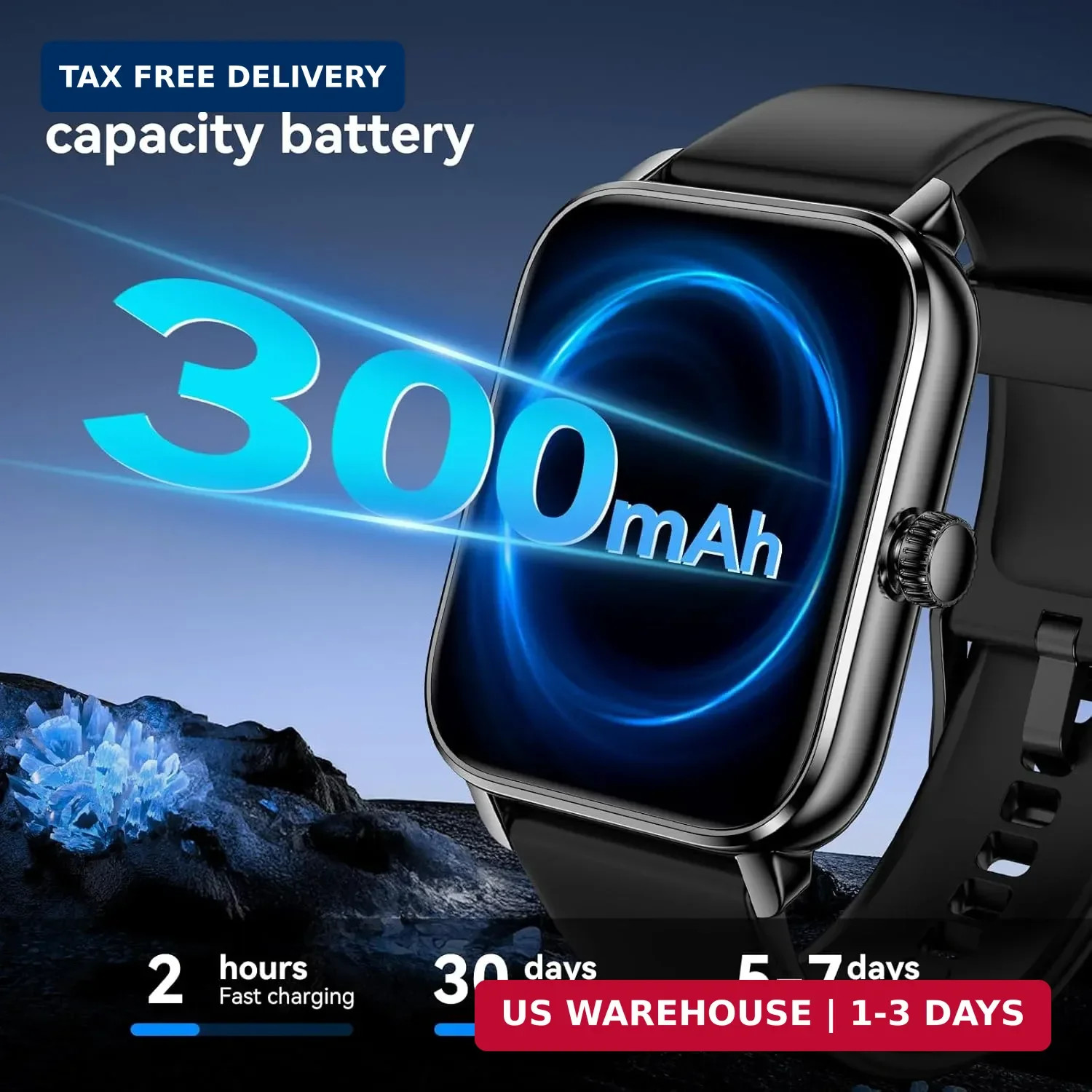 Smart Watches for Men Women with Alexa Built-in, Bluetooth Call, 1.85″ HD Touchs