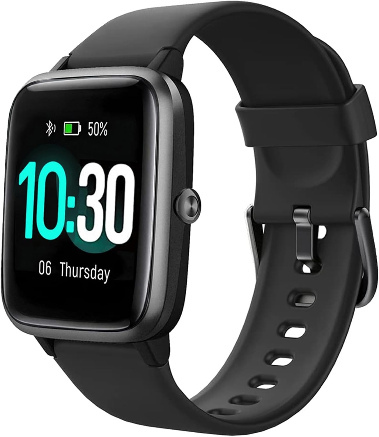 Silicone Band for ID205L – Breathable Black Strap for Active Lifestyles