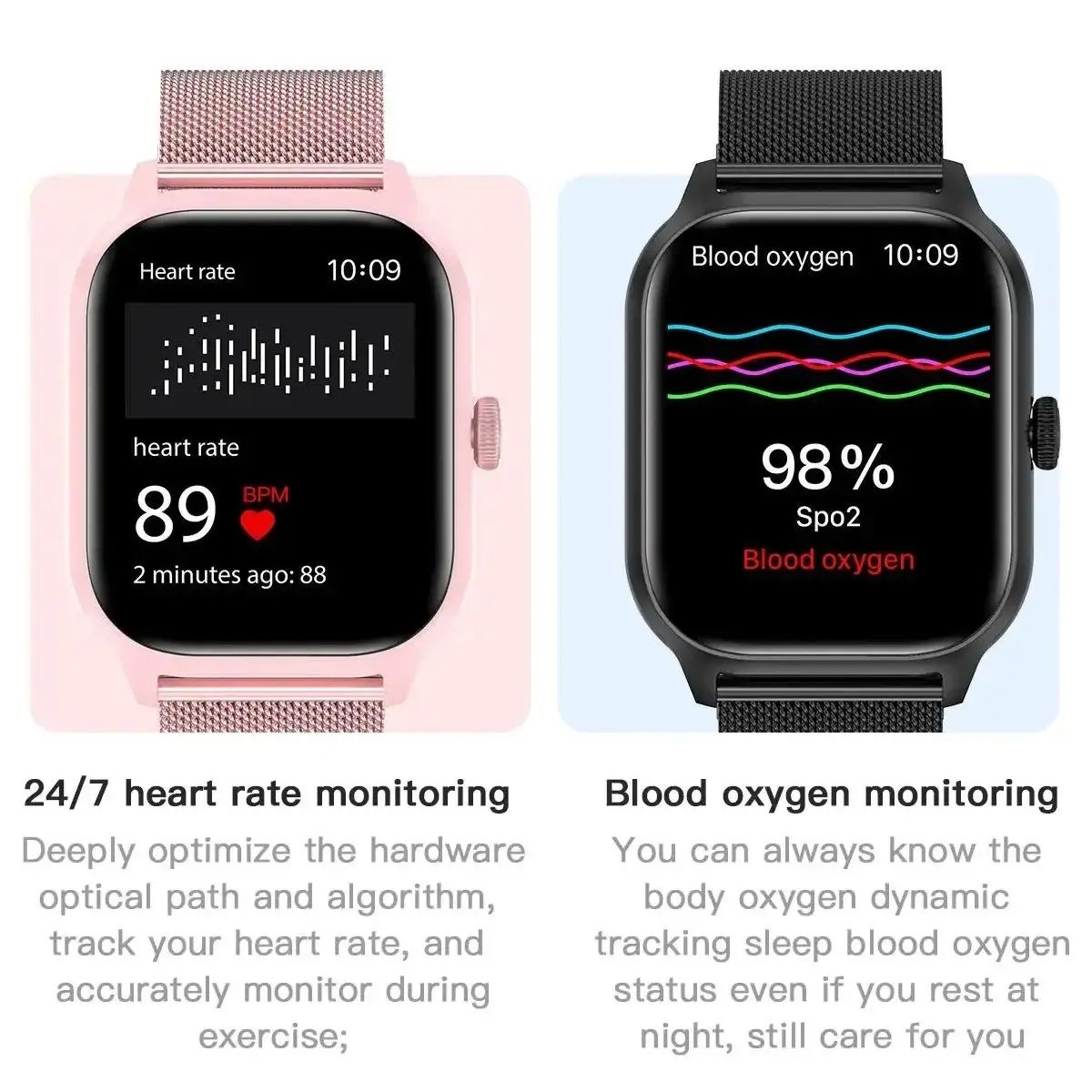 Smart Watch Men Women 2.01” Inch Outdoor Display Sport Waterproof Bluetooth