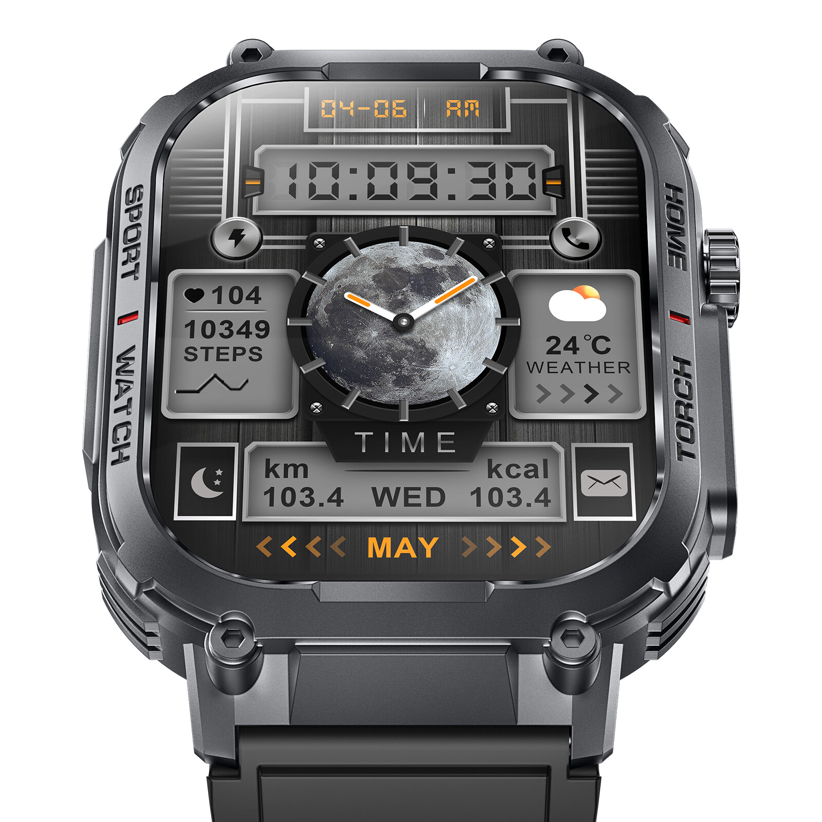Military Smart Watch for Men (Call Receive/Dial) Rugged Tactical Fitness Tracker