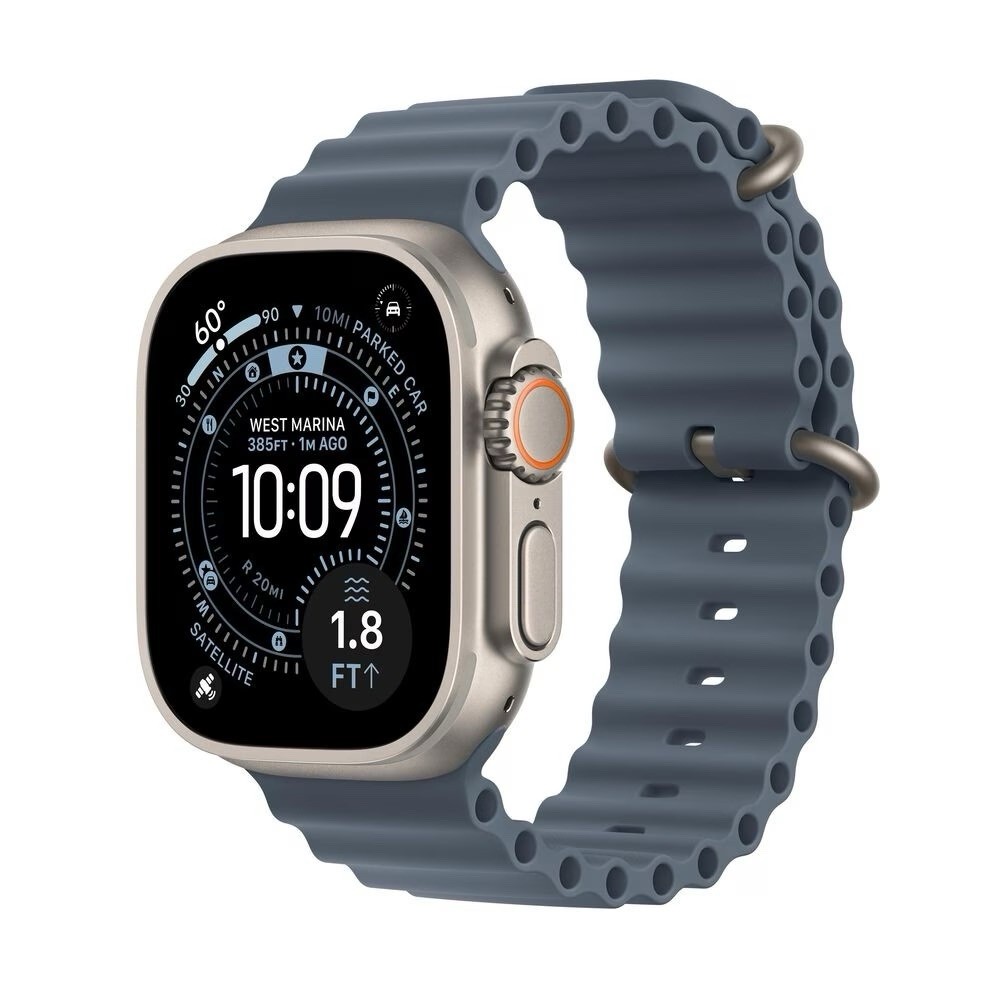 Apple Watch Ultra 49mm Titanium Case with Midnight Ocean Band EXCELLENT CONITION