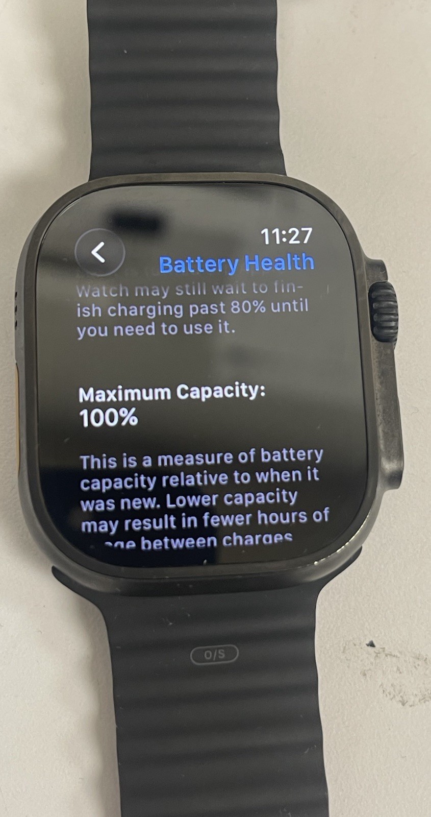 Apple Watch Ultra 2 49mm Unlocked Titanium w/ Black O/S Ocean Band MX4P3LW/A