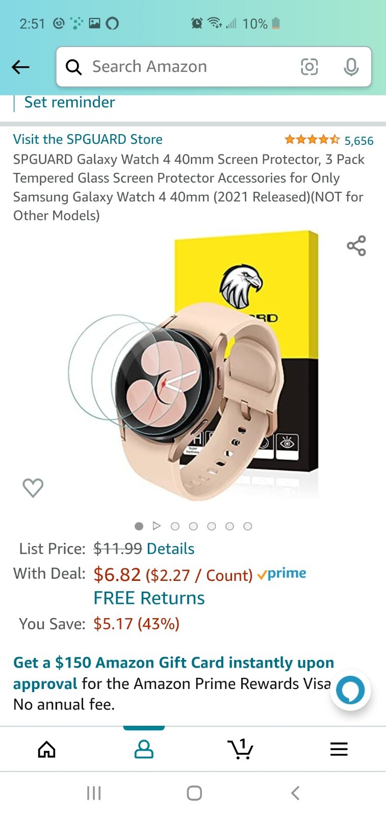 Samsung Galaxy Watch4 SM-R860 40mm Aluminum Case with Sport Band – Pink Gold…