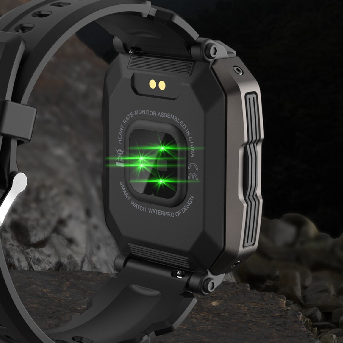 C20 Rugged Sports Smart Watch (Camo Green) – For Hiking/Camping