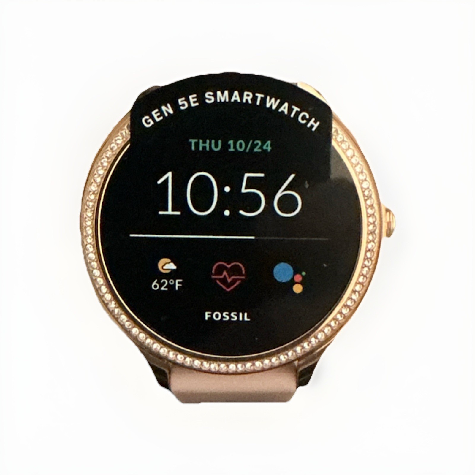 Fossil Gen 5E Smart Watch42mm Pink Stainless Steel Case With Pink Silicone Strap