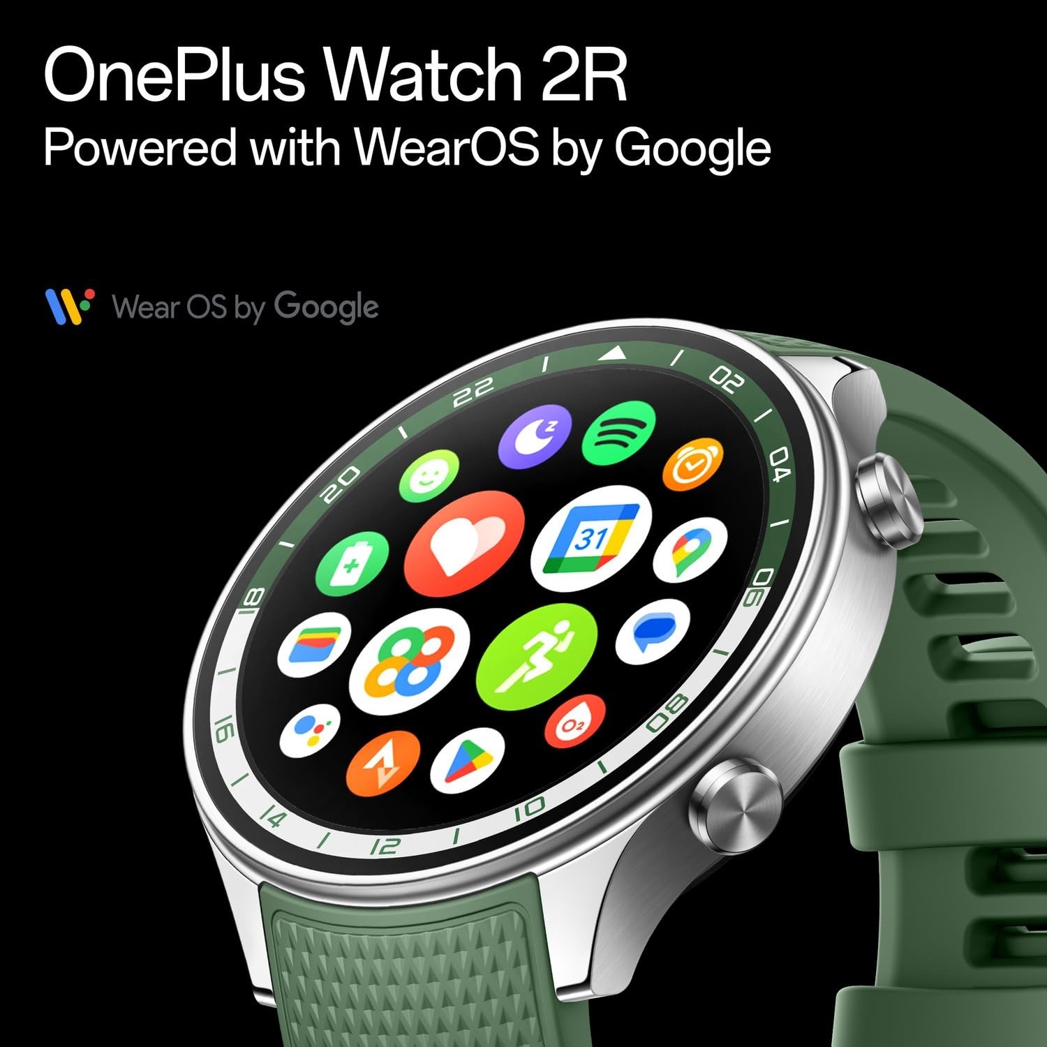 OnePlus Watch 2R with Wear OS 4 by Google | Snapdragon W5 Chipset