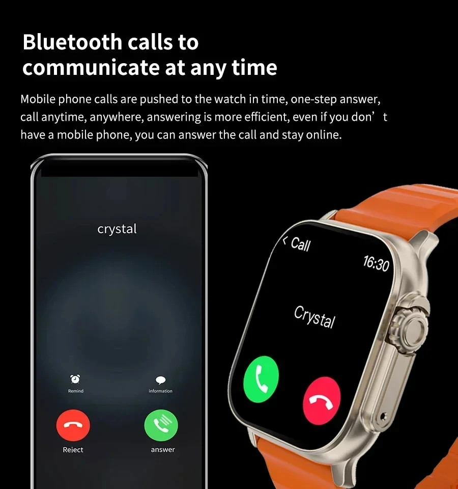 2026 New Men Smart Watch 2.01 Inch HD Screen Bluetooth Call Health Fitness Track