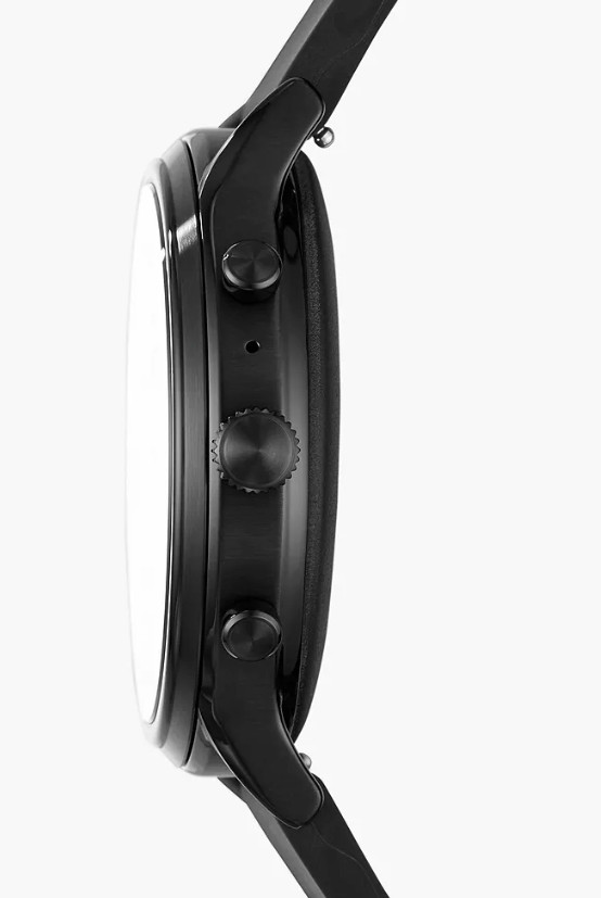 Fossil Gen 5 Smartwatch The Carlyle HR Black Silicone 44mm Free Fast Shipping