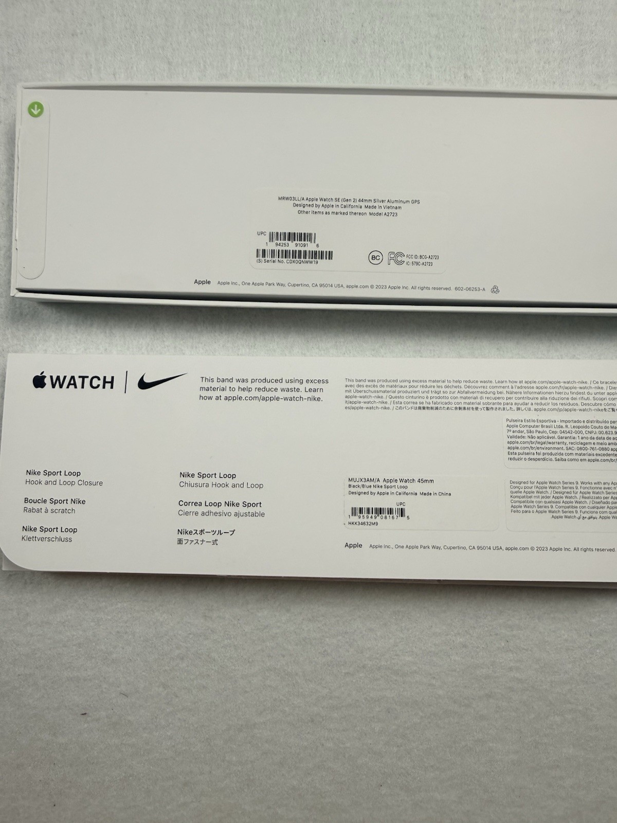 Apple Watch SE 2nd Gen 44mm GPS Silver Aluminum + Nike Sport Loop