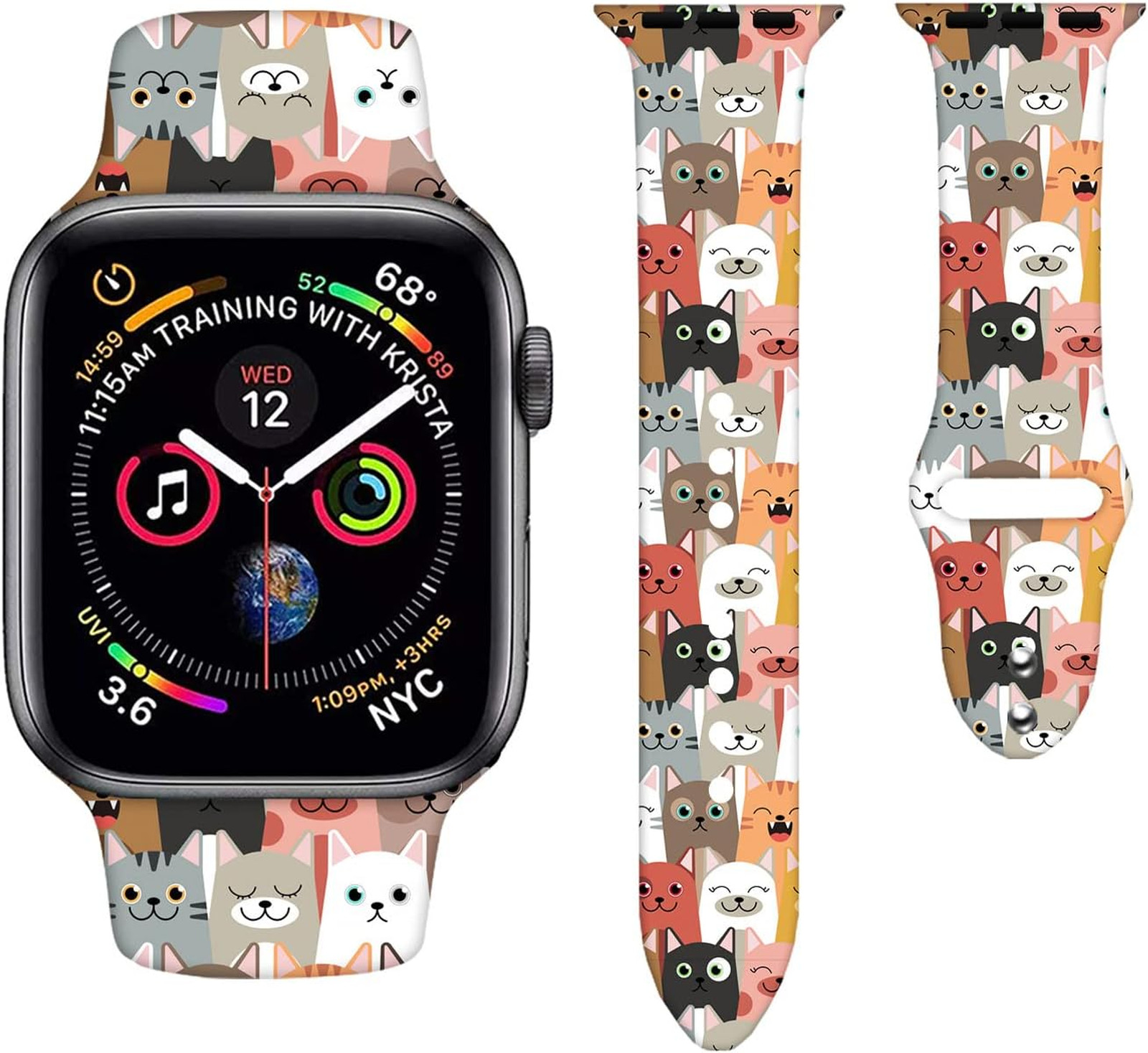 Sport Smartwatch Band Compatible With Apple Watch 38mm 40mm 41mm 42mm 44mm 45mm