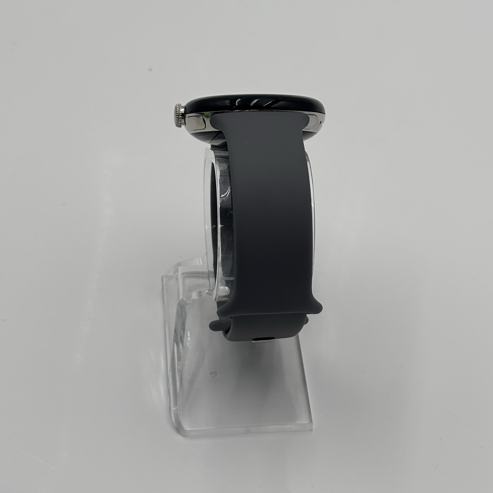 Google Pixel Watch 1 41mm Silver Case Charcoal Active Band Good Condition