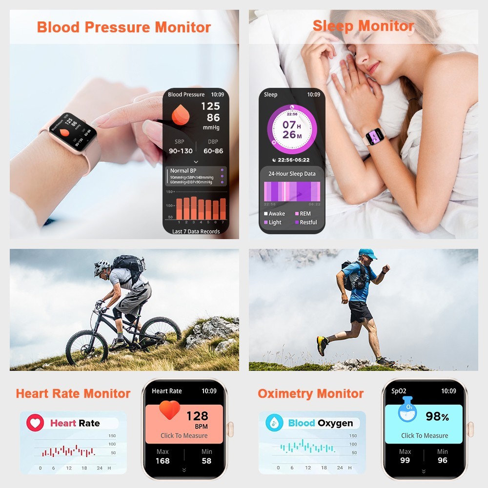 Ladys Smart Watch Women Fitness Tracker Blood Pressure Heart Rate Sport Watches