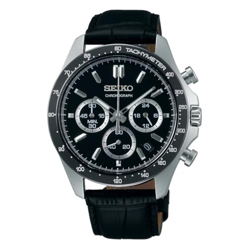 SEIKO Watch Seiko Selection Quartz Chronograph SBTR021 Men’s Black