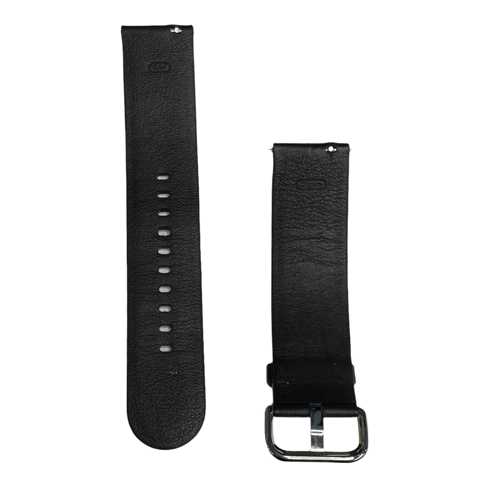 Original Samsung Galaxy Active 2 SM-R825U 20mm Leather Wristband Band S/M Black