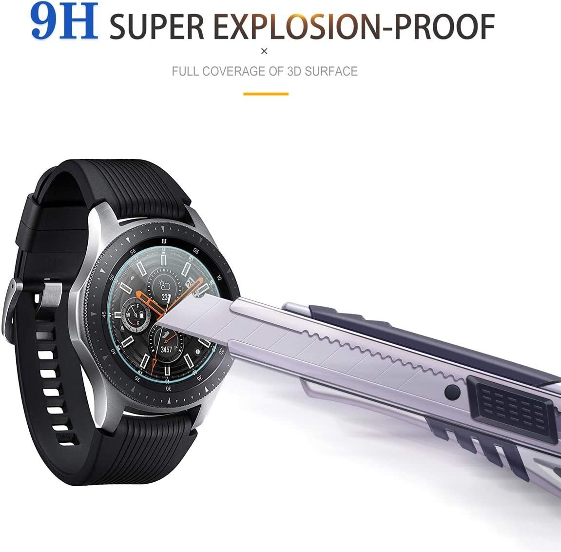 Samsung Gear S3 Screen Protector Tempered Glass Frontier/Classic Smart Watch 4Pc