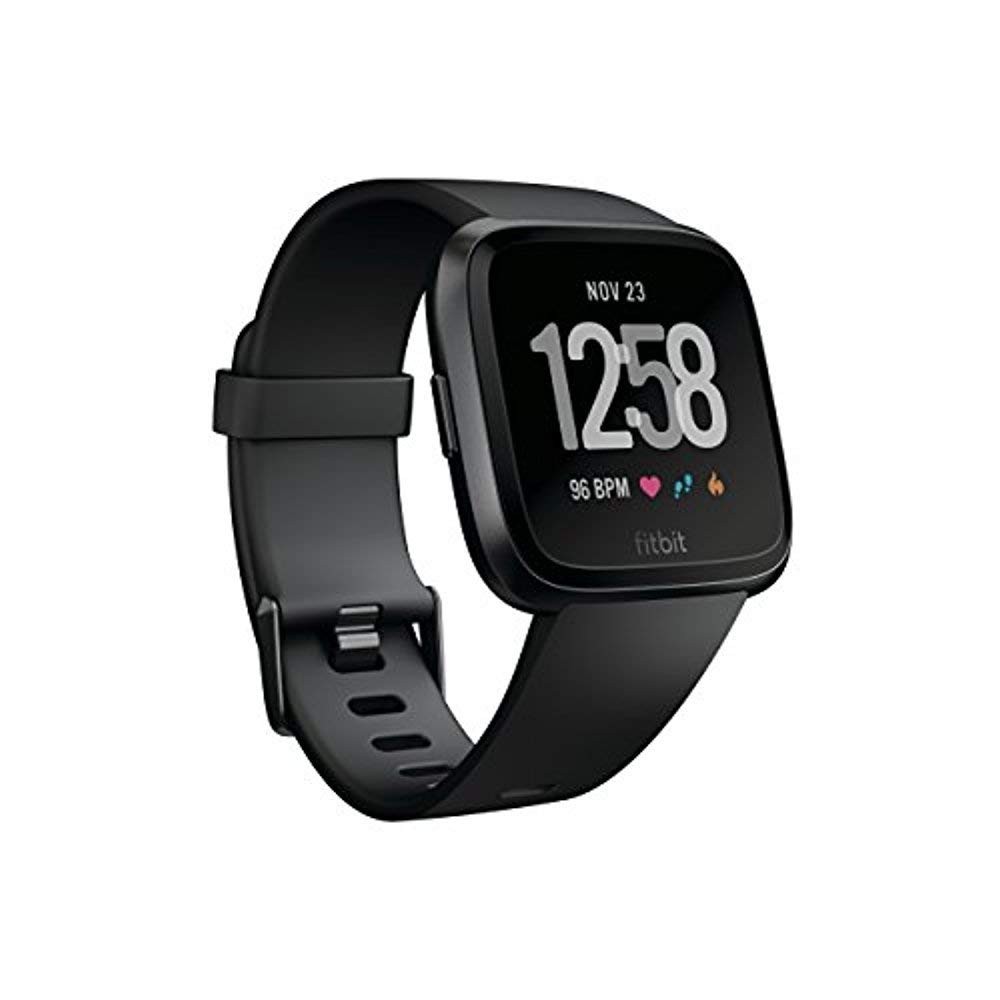 Fitbit Versa Smart Watch Heart Rate Monitor Activity Tracker Aluminum Black