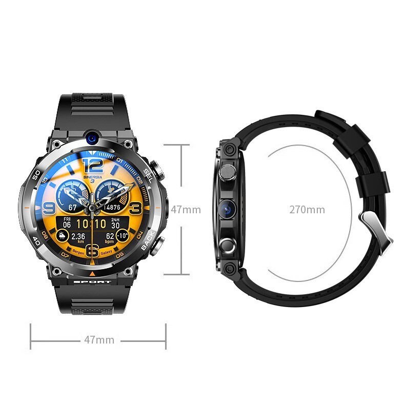 4G New Unlock Network SIM Smartwatch Wifi NFC Rugged Android Smartwatch