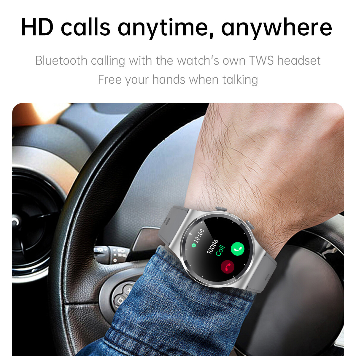 2 In 1 Smart Watch Men Women Luxury Music Watch Bluetooth Headset Watches