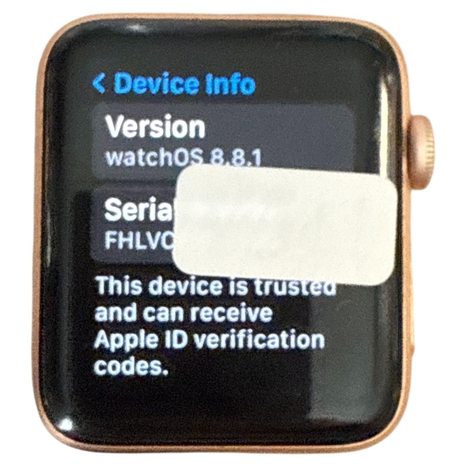Apple Watch Series 3 42mm GPS A1859 Rose Gold w/ & Band Reset Ready