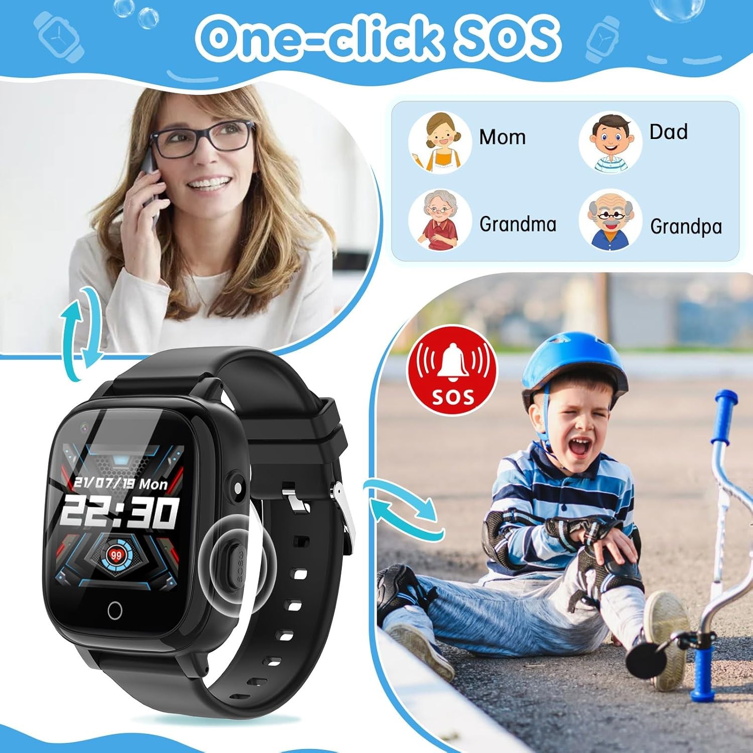 4G Smart Watch for Kids with GPS Tracker, Globally Applicable, Texting and Calli