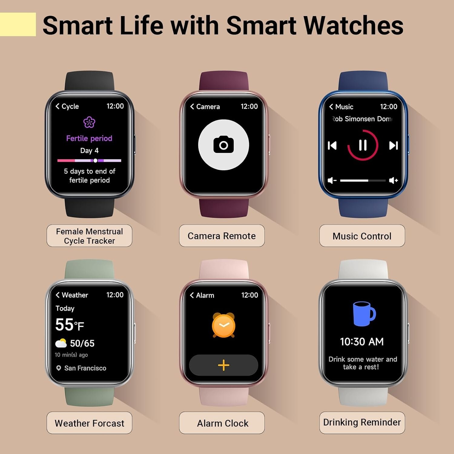 Smartwatch with Alexa – 1.8” Fitness Tracker, Heart Rate, 120 Sports Modes, …