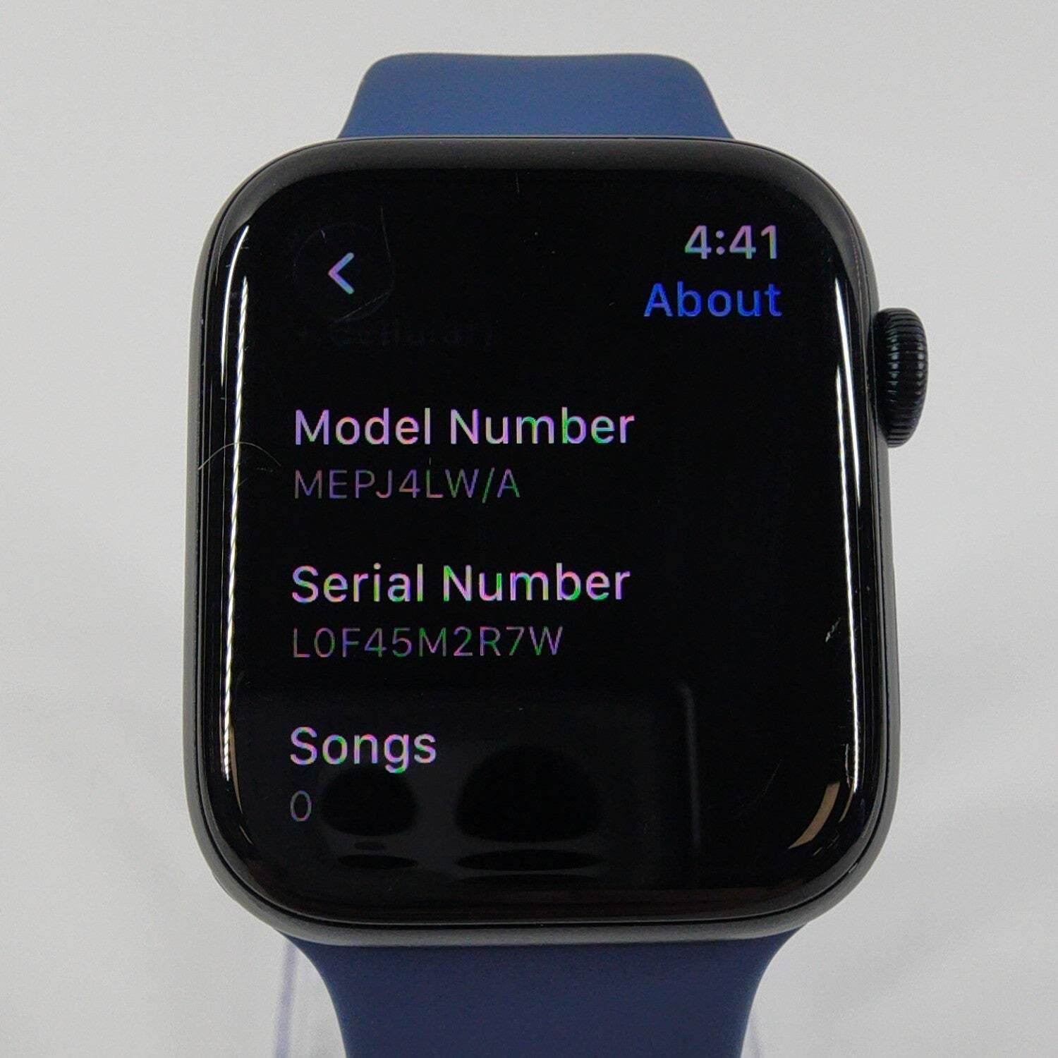 GPS Only Apple Watch SE 3 44MM Midnight Aluminum Denim Sport Band MEPJ4LW/A