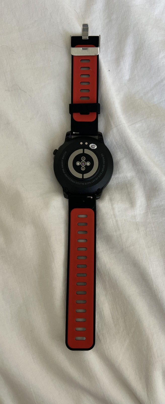 universal bluetooth sport smartwatch black with red trim fitness tracker