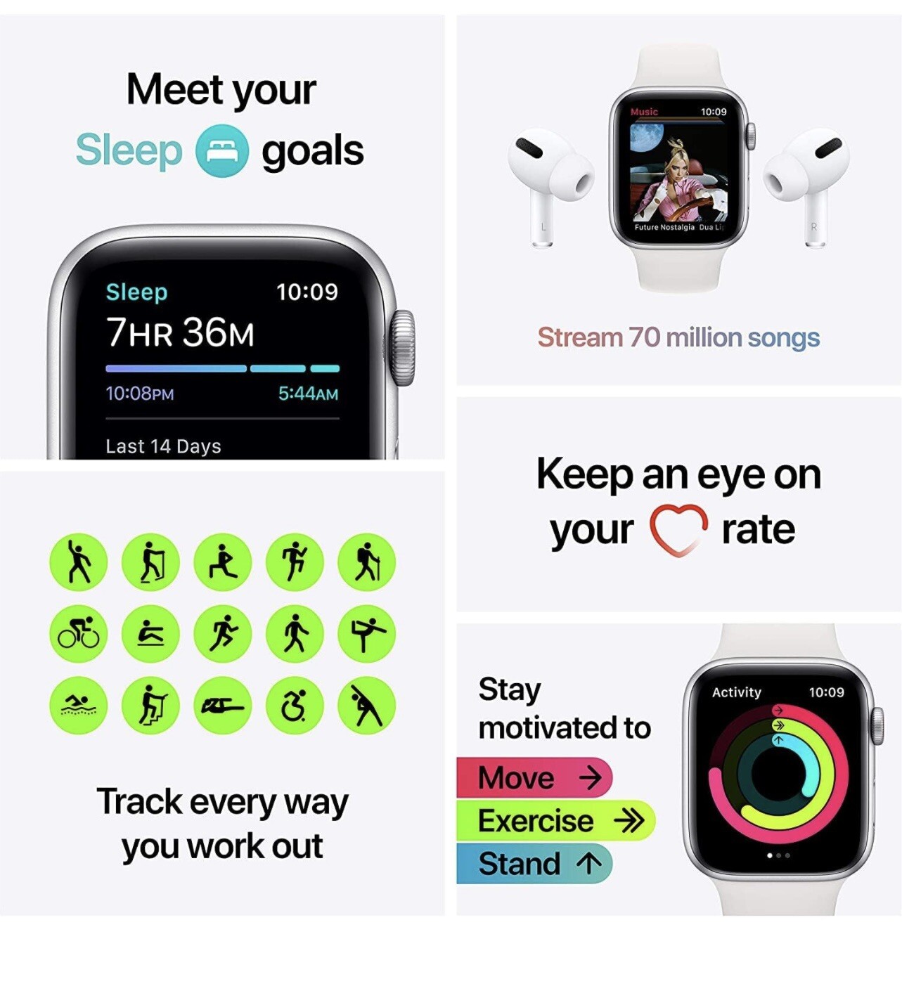 Apple Watch Series SE 44mm Gold Aluminium Case with Pink Sport Band (GPS +…