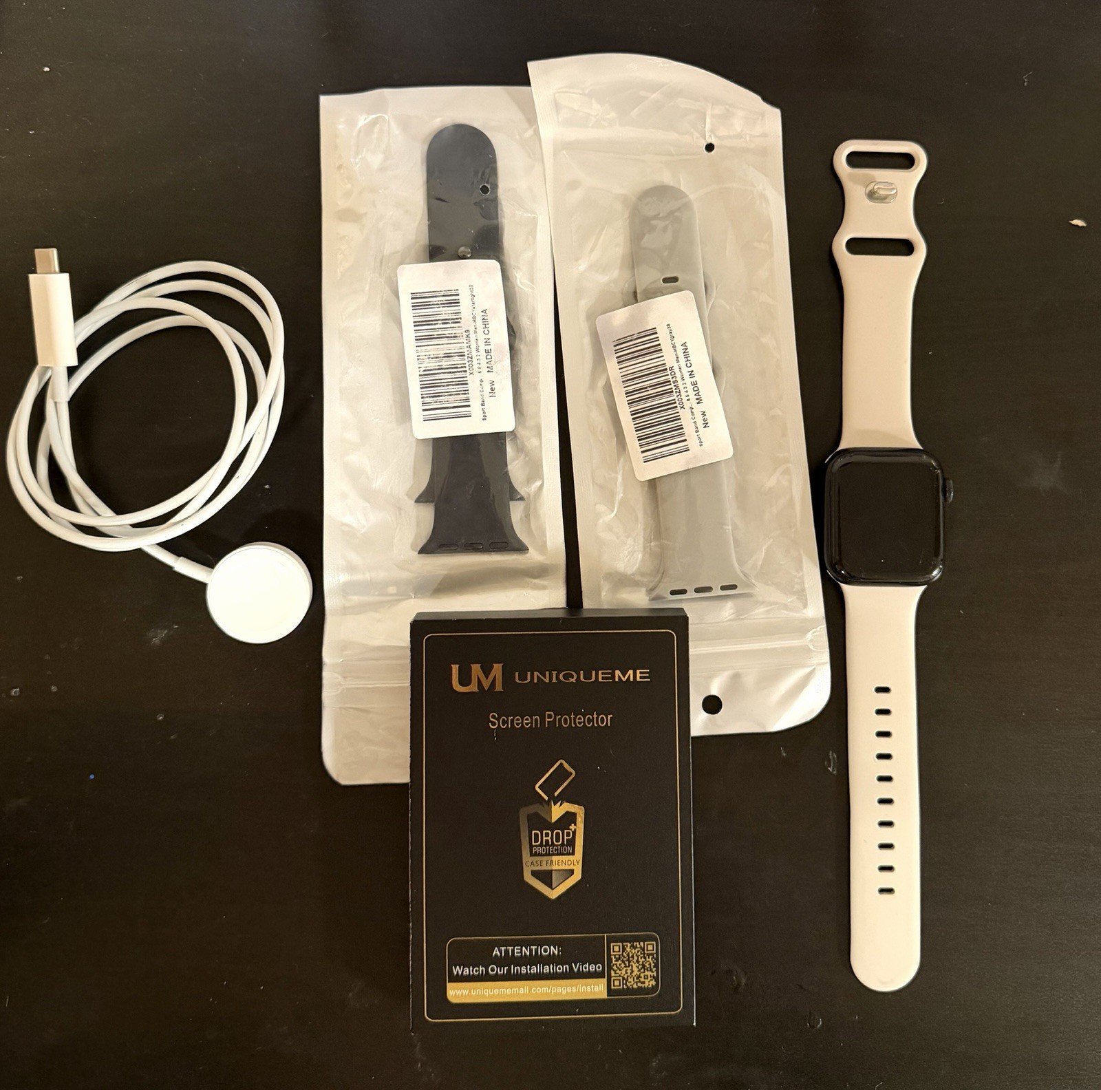Apple Watch SE 40mm Aluminum GPS Fitness Tracker Black White Gray Silicone Bands