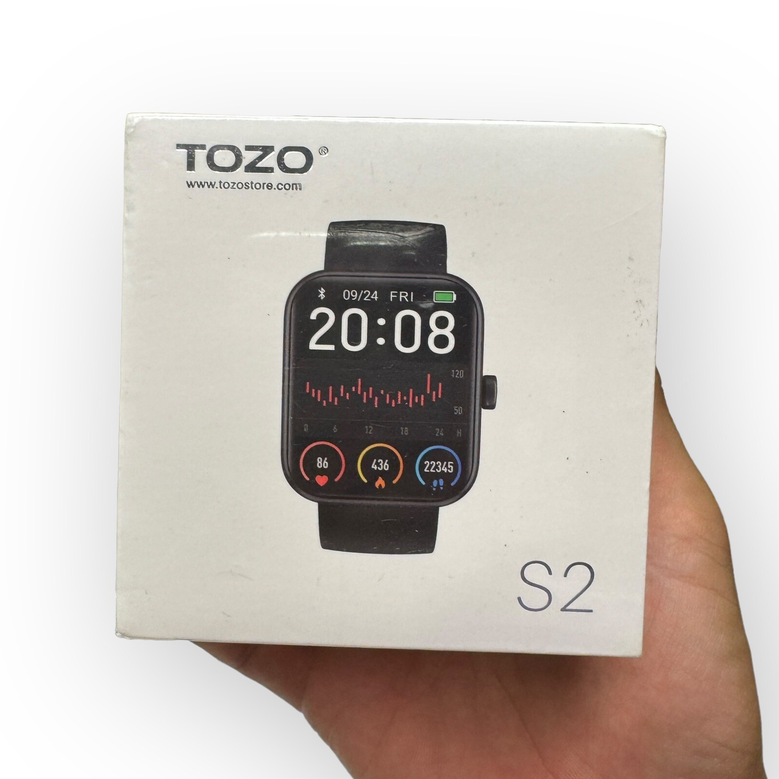 SEALED TOZO S2 44mm Smart Watch Alexa Fitness Tracker Touch Screen Waterproof